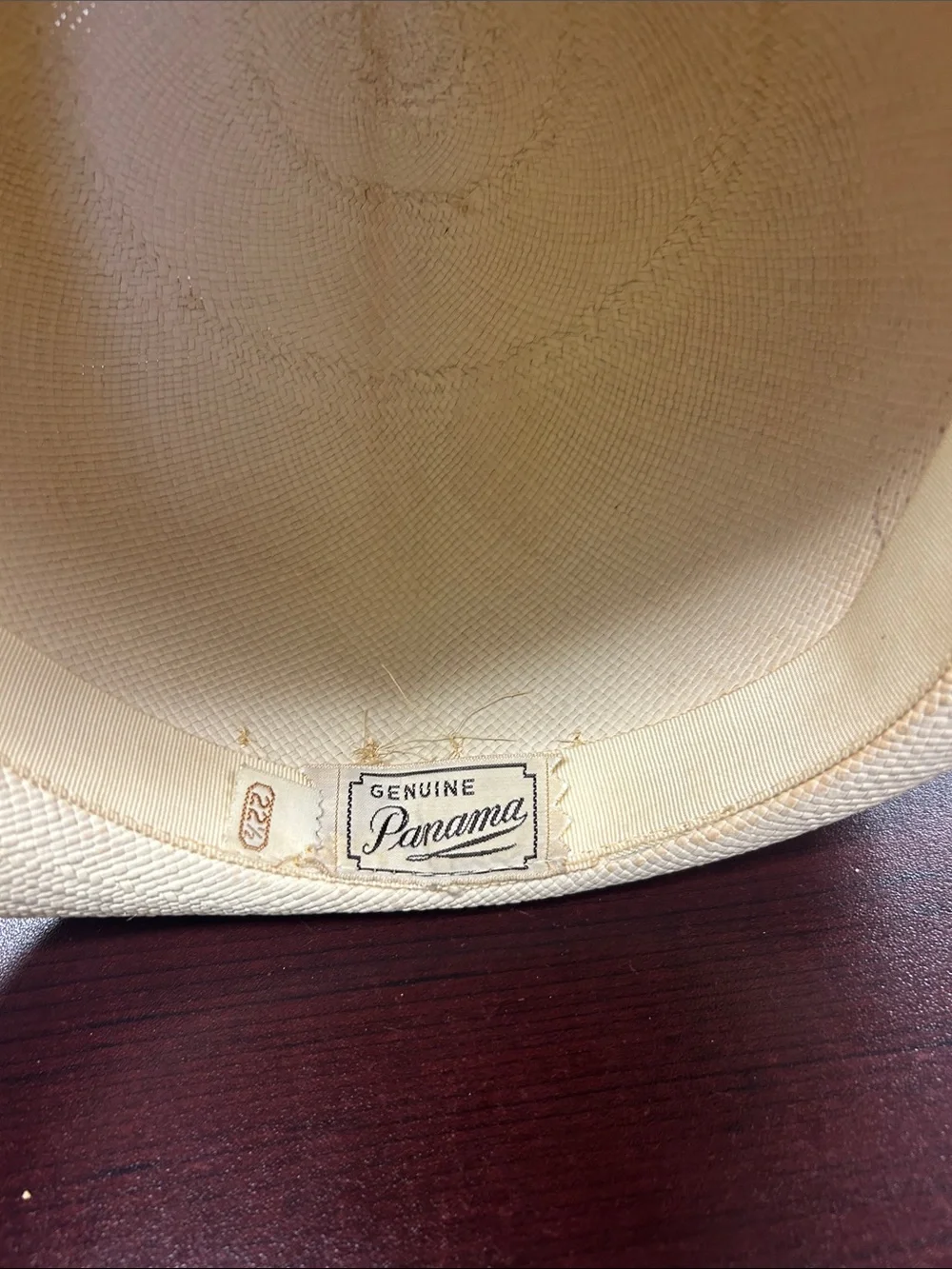 Panama Jack Natural Cream Straw Fedora Hat